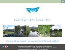 Tablet Screenshot of bootsverleih-saaleinsel.de